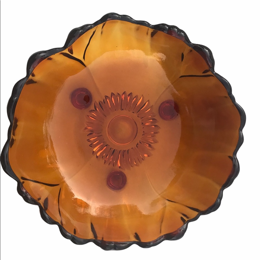 Vintage Sunflower Indiana Glassware  Large Bowl